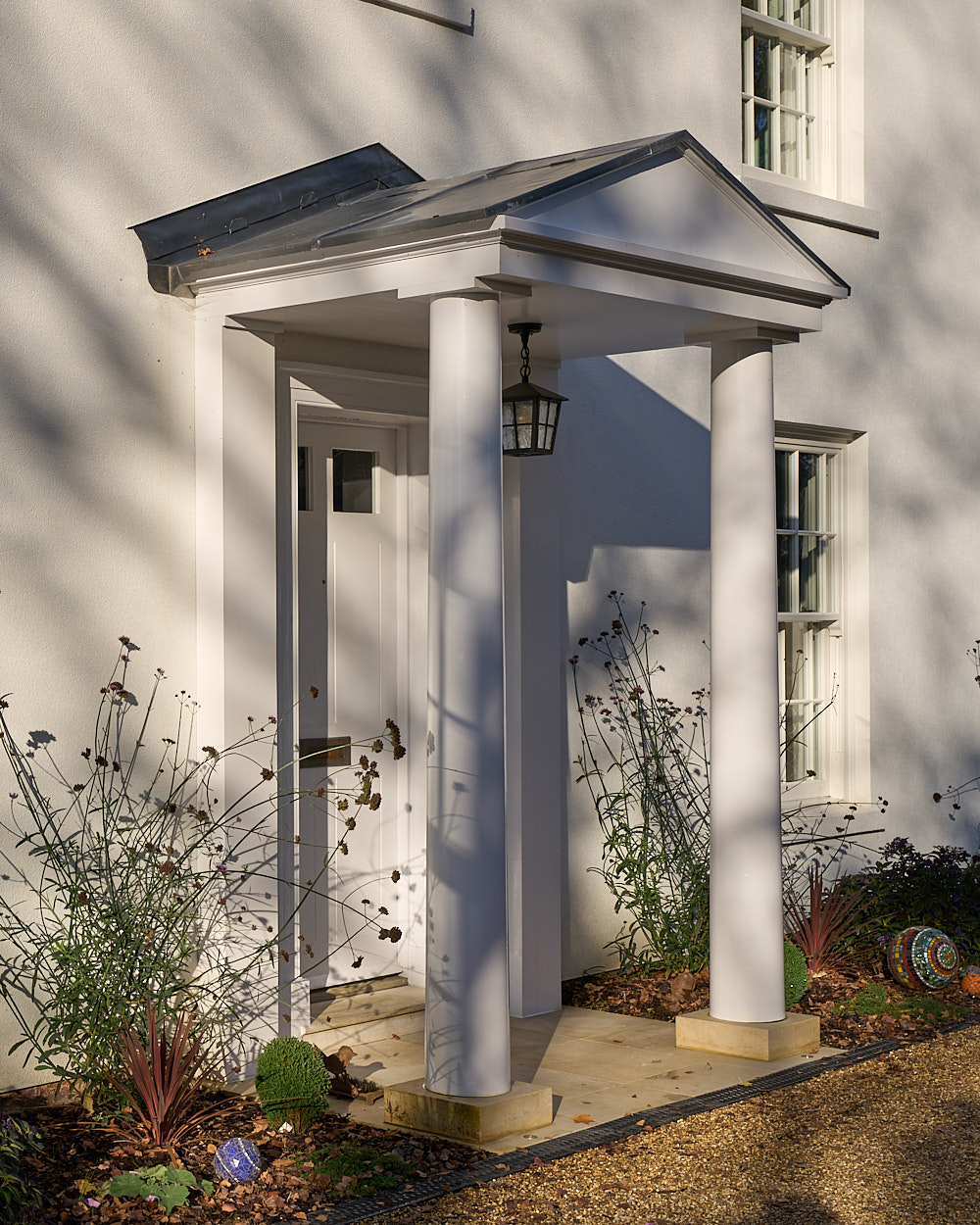image of custom portico pillars